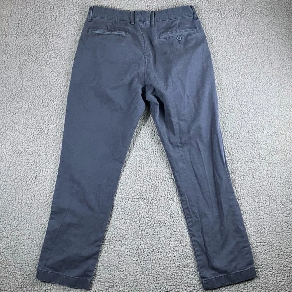 J.Crew Mens 31x30 Navy Blue 100% Cotton Straight‎ Leg Chino Pants